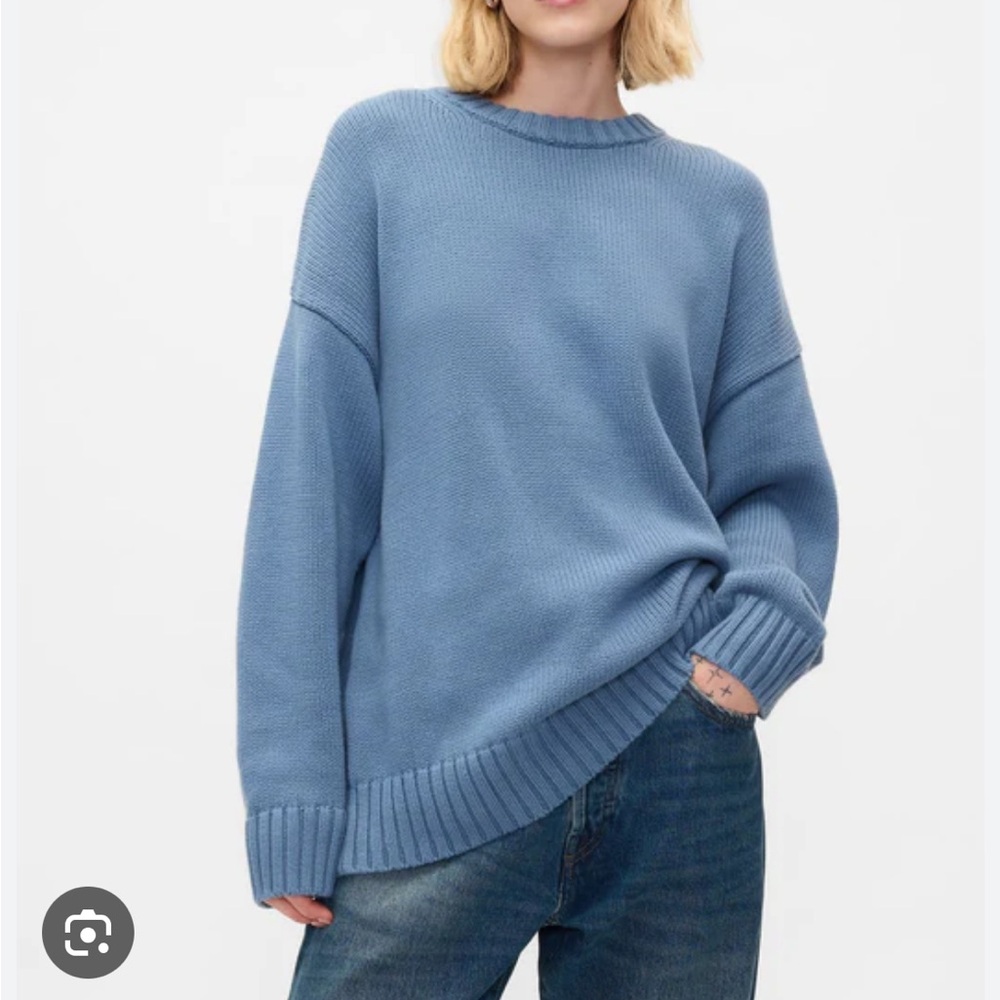 GAP Oversized Boyfriend Sweater in Bainbridge Blue